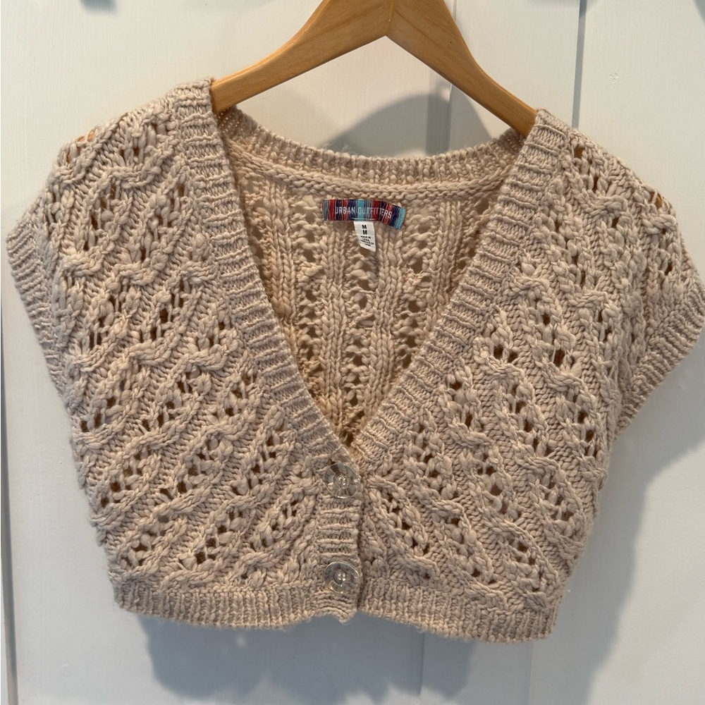 Urban Outfitters Cream Knit Cardigan